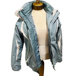 North Face Three Way Hooded Hyvent Snow Jacket Size Small Ski Snowboard